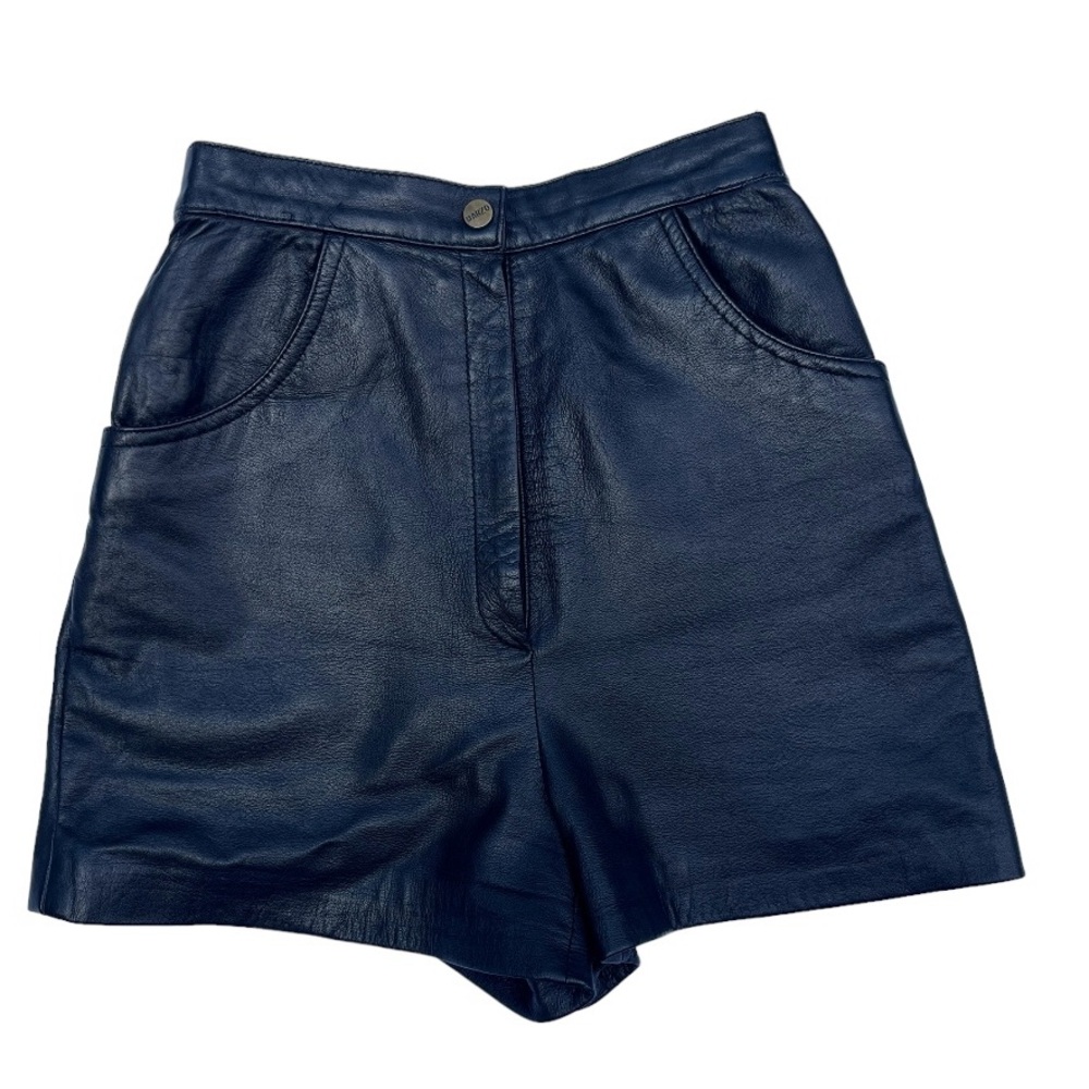 High Waisted Leather Vintage Shorts Size Zero